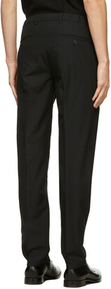Dunhill Black Wool Single Pleat Trousers