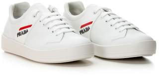 Prada Linea Rossa Prada White Logo Panel Low-top Sneakers