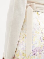 Thumbnail for your product : Zimmermann Rhythmic Cropped Merino Wrap Cardigan - Cream