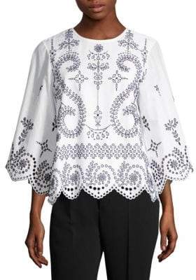 Tory Burch Mariana Broderie Anglaise Top