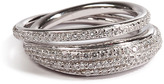 Thumbnail for your product : Tom Binns Silver Saturn Ring with White Pave Crystals