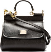 Thumbnail for your product : Dolce & Gabbana Black Pebbled Leather Mini Miss Sicily Bag
