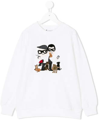 Dolce & Gabbana Kids Familia embroidered sweatshirt