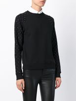 Thumbnail for your product : Saint Laurent crystal embellished sweater - women - Cotton/Crystal - XL