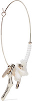 Thumbnail for your product : Zimmermann 9-karat Gold-plated, Shell And Bead Hoop Earrings