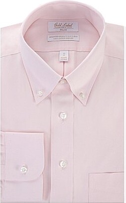 Roundtree & Yorke Gold Label Roundtree Yorke Full-Fit Non-Iron Button Down Collar Solid Dress Shirt