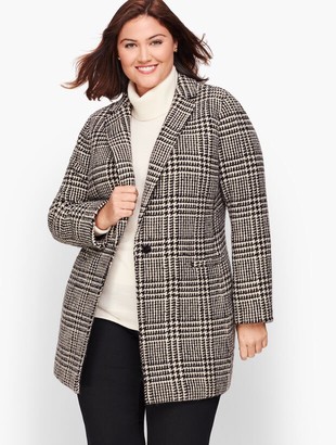 Talbots Plus Size Long Boiled Wool Jacket - Plaid - ShopStyle