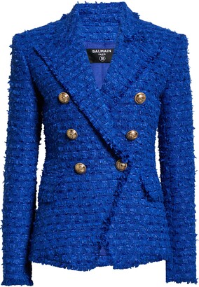 Balmain Cotton Blend Tweed Jacket