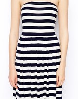 Thumbnail for your product : ASOS Bandeau Maxi Dress in Stripe
