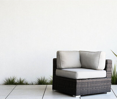Latitude Run All - Weather Sectional Corner: Resort Style Corner Wedge Chair With Gently Sloped Back And Cushioning For Comfortable Outdoor Relaxation: Frame Remo