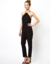 Thumbnail for your product : ASOS COLLECTION Halter Neck Jumpsuit with Neck Trim