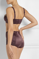 Thumbnail for your product : Dolce & Gabbana Lace-trimmed stretch-silk satin balconette bra
