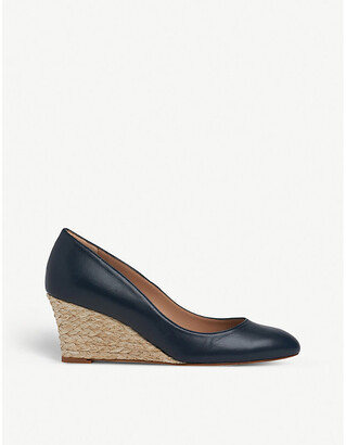 lk bennett gold wedges