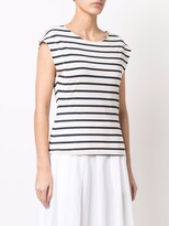 Thumbnail for your product : Seventy Cap-Sleeve Striped Top