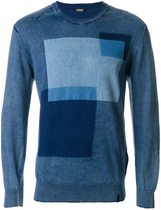 Diesel Square motif sweater