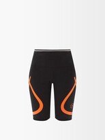 Thumbnail for your product : adidas by Stella McCartney Truepace Logo-print Jersey Running Shorts - Black