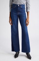 Thumbnail for your product : Veronica Beard Taylor Raw Hem High Waist Wide Leg Jeans