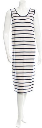 The Row Striped Sleeveless Cashmere Dress