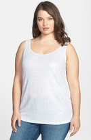 Thumbnail for your product : Eileen Fisher Scoop Neck Long Slim Tank (Plus Size)