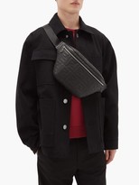 Thumbnail for your product : Fendi Belt Ff-embossed Leather Cross-body Bag - Black