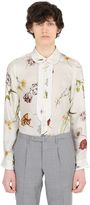 Thumbnail for your product : Gucci Pleated Floral Printed Silk Twill Shirt