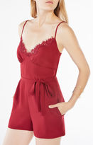 Thumbnail for your product : BCBGMAXAZRIA Jackie Lace-Trim Romper
