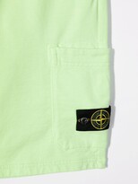 Thumbnail for your product : Stone Island Junior TEEN Compass-motif track shorts