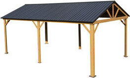 HEIMAO Outdoor 20 Ft. W X 12 Ft. D Metal Patio Gazebo