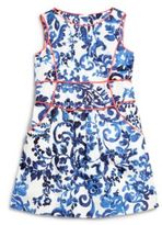 Thumbnail for your product : Milly Minis Girl's Piped Floral Sheath Dress
