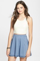 Thumbnail for your product : Painted Threads Lace Trim Pleat Skater Skirt (Juniors)