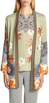 Thumbnail for your product : Etro Stretch Silk Border-Print Cardigan