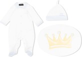 Thumbnail for your product : MonnaLisa Crown-Print Three-Piece Set