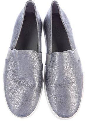Vince Leather Slip-On Sneakers