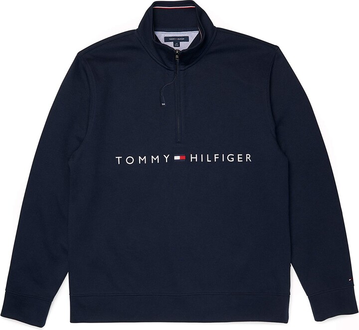 Tommy Hilfiger Mens Adaptive Hoodie Sweatshirt with Extended Zipper Pull