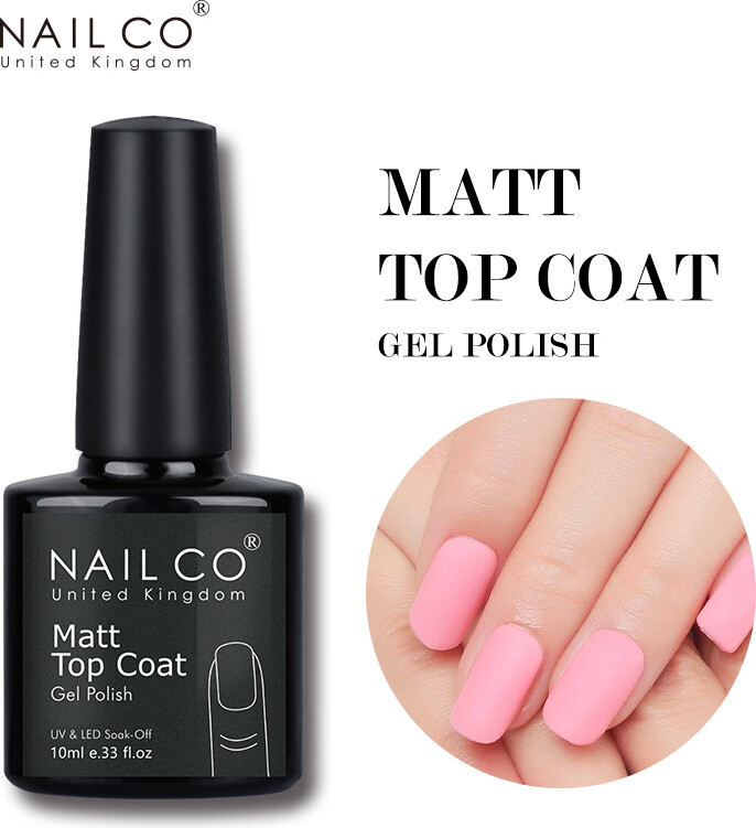 NAILCO 10ml Matte Top Gel Nail Polish Matt Top Coat Top UV Gel Primer Base Nail Art Manicure Matt Transparent Varnishes Soak Off