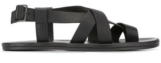 Lanvin crossover sandals - men - Calf Leather/Leather/rubber - 6