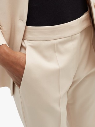 Stella McCartney High-rise Front-pleated Wool-twill Trousers - Light Beige