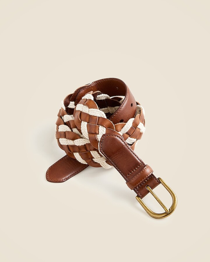 Braided rope and leather belt ShopStyle