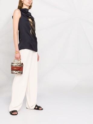 Trussardi Graphic-Print Backless Blouse