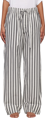 Tekla White & Black Relaxed-Fit Pyjama Pants