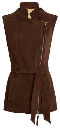Troy London Suede Belted Gilet