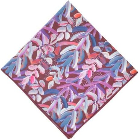 Peggy and Finn Pocket Square - Protea Burgundy - ShopStyle Scarves