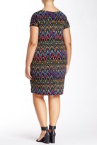 Thumbnail for your product : Ellen Tracy Printed Short Sleeve Dress (Plus Size)