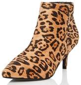 Thumbnail for your product : Quiz Leopard Print Point Toe Kitten Heel Ankle Boots