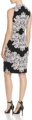 Adrianna Papell Dolce Lace-Print Sheath Dress
