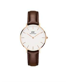 Daniel Wellington Classic Petite Bristol 32Mm Rg White Dial Watch