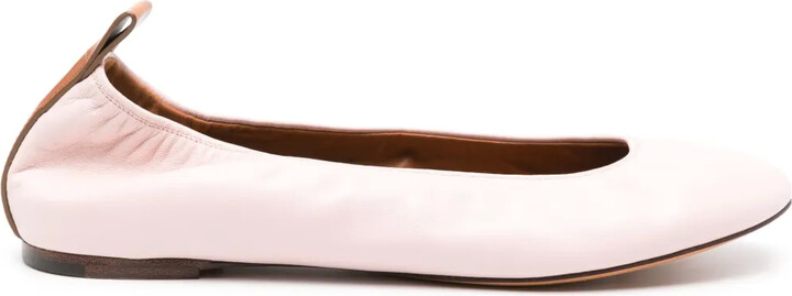 Slip-On Leather Ballerina Shoes