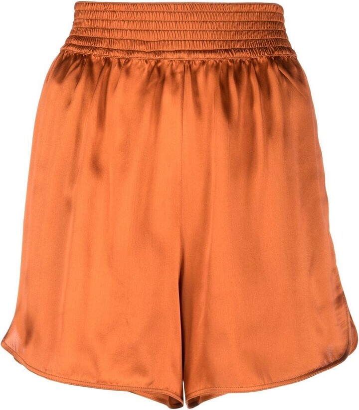 PAULA High-Waisted Silk Shorts - ShopStyle