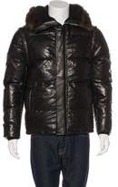 Thumbnail for your product : Givenchy Lambskin Fur-Trimmed Down Jacket