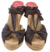 Thumbnail for your product : Christian Louboutin Satin Espadrille Wedges